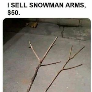 Snow men arms